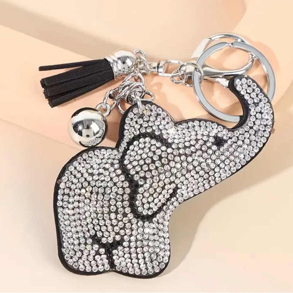 Crystal Baby Good Luck Elephant Keychain